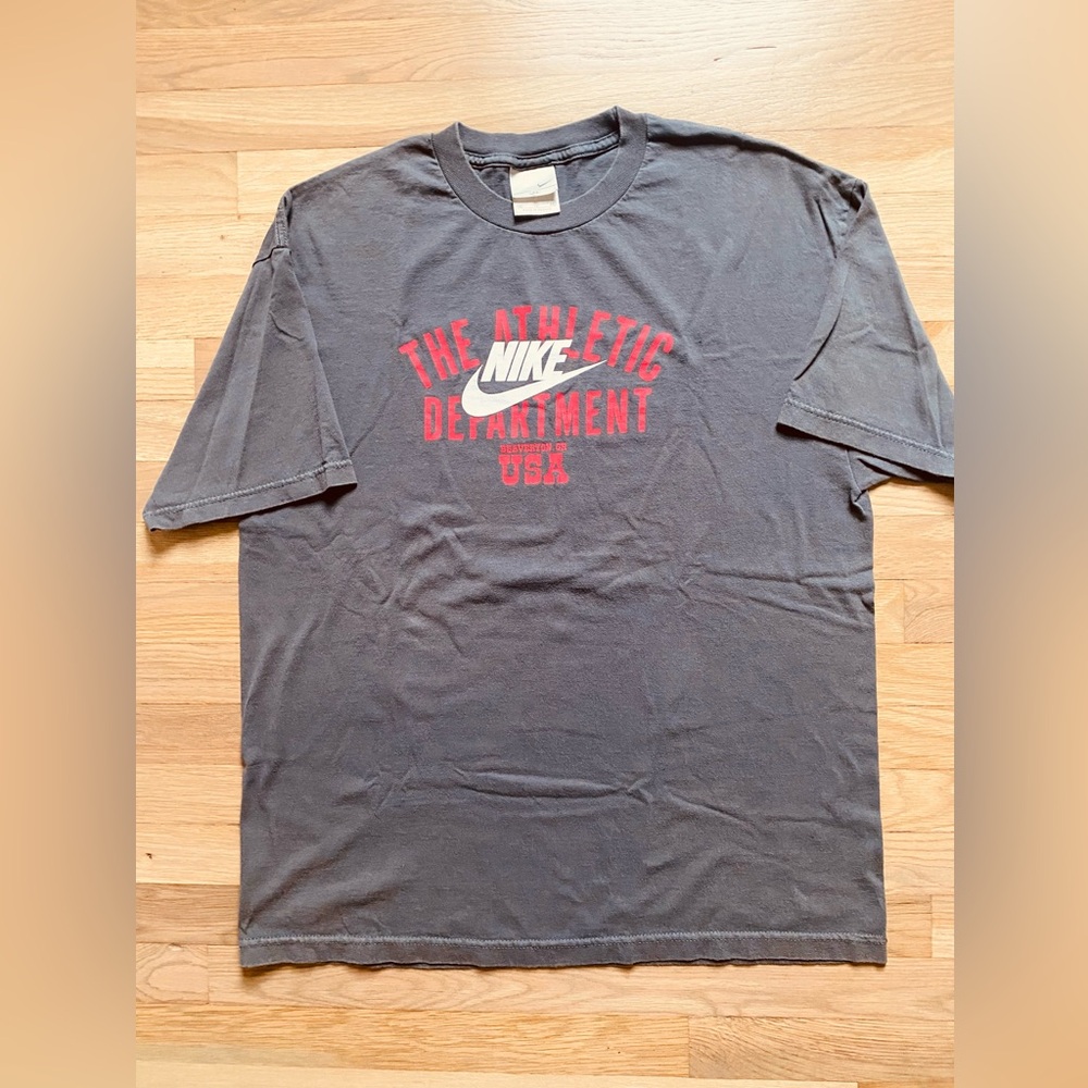 Nike Y2K Men's Gray T-Shirt Athletic Department Beaverton, OR Size XL
